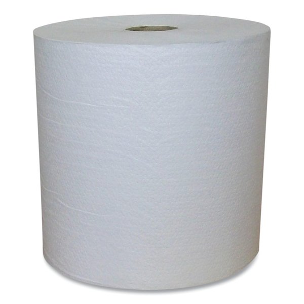 Eco Green Hardwound Paper Towels, 1 Ply, Continuous Roll Sheets, 800 ft, White, 6 PK EW8016-6